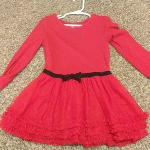 Red ruffly dress